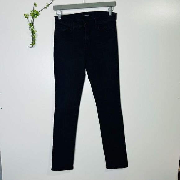 J Brand Mid Rise Rail Jeans Graphite Black - Picture 1 of 15
